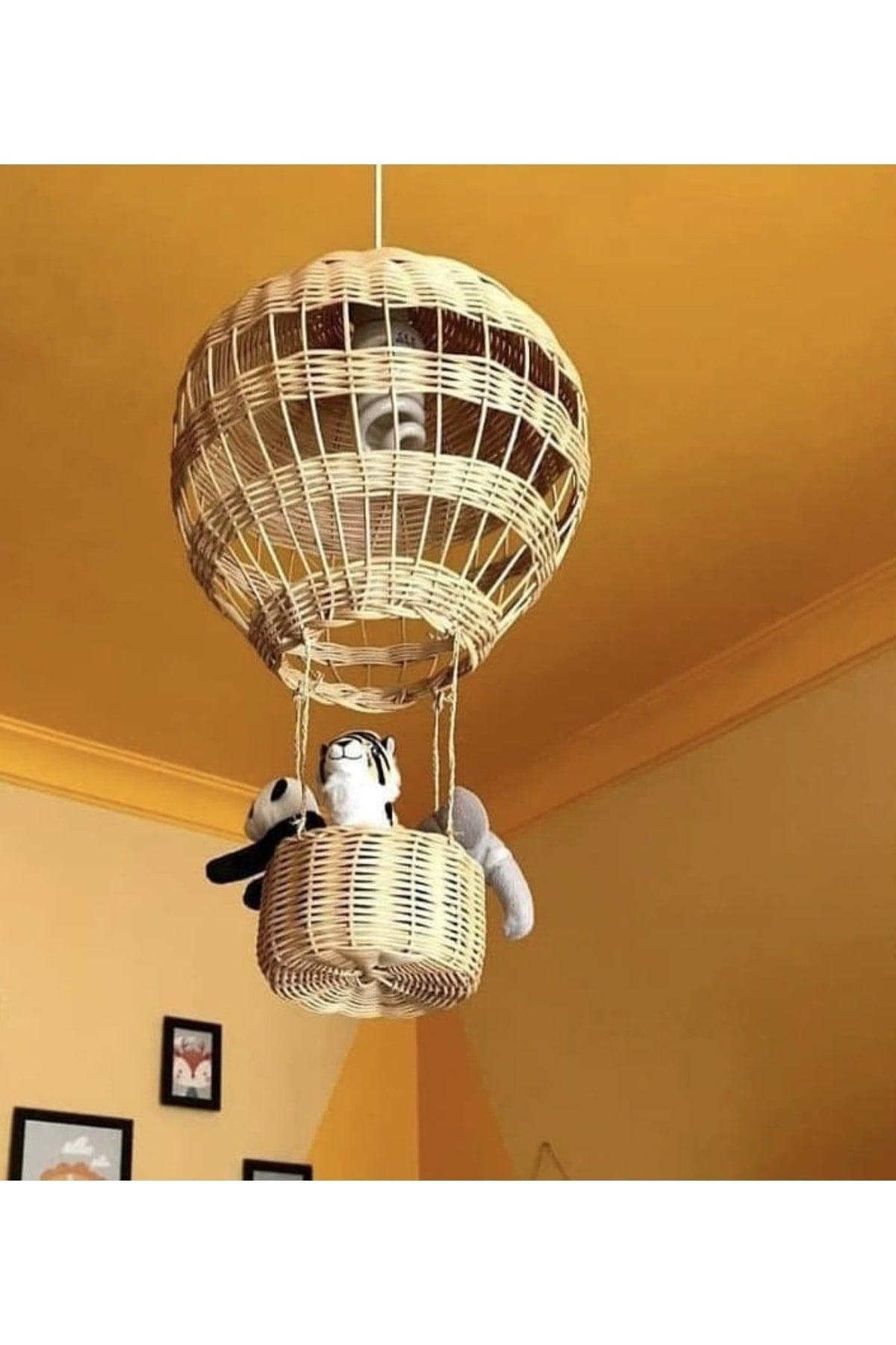 Rattan Bamboo Straw Kids Room Chandelier Balloon Chandelier - Swordslife