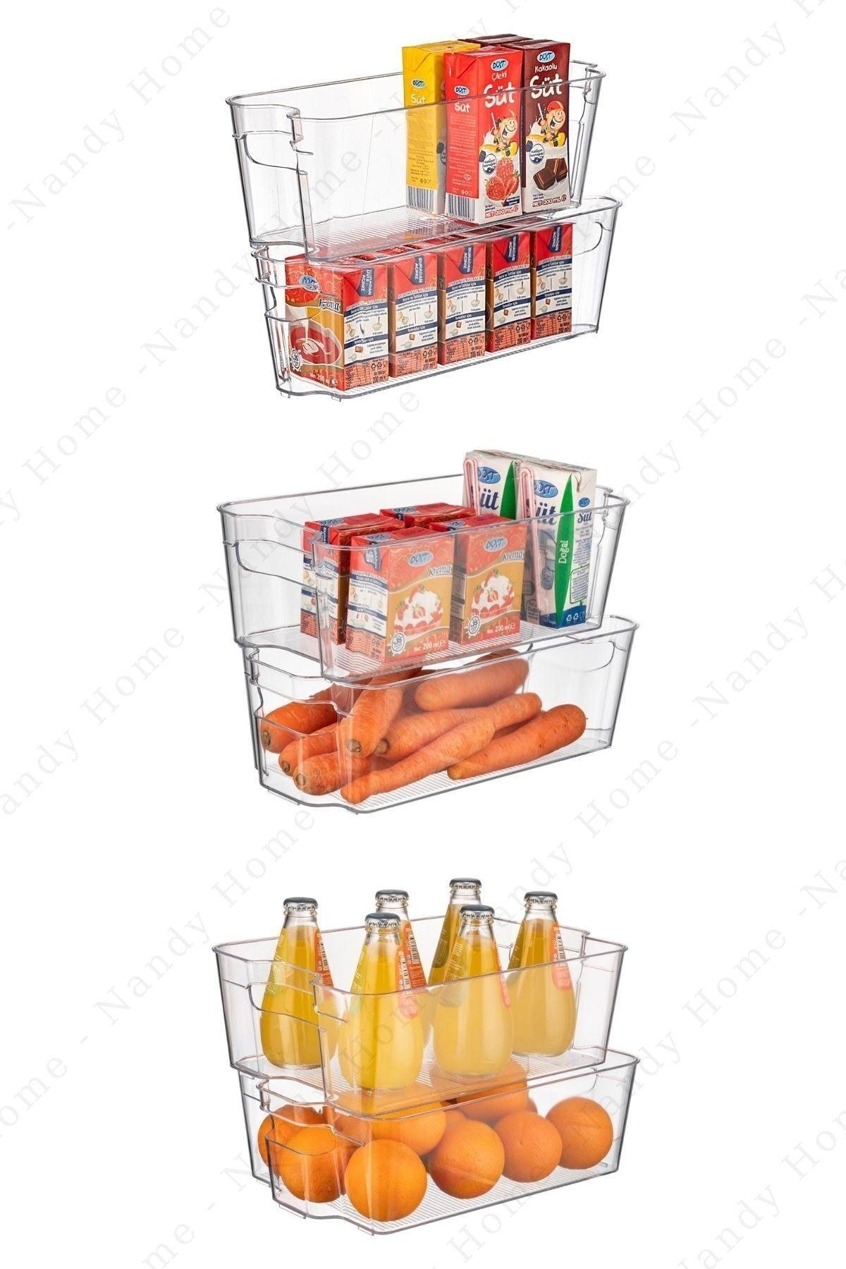 Refrigerator & Cabinet Organizer 3 Piece Set Transparent - Swordslife