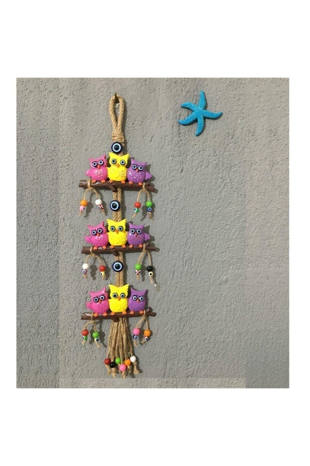 Colorful Owl Wall Ornament , Decorative Garden Balcony Ornament - Swordslife