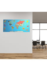 Colorful atlas World map Magnetic Adhesive Free Wall Sticker 118 Cm * 56 Cm - Swordslife