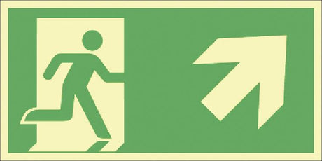 Rescue sign - escape route / 297x148 / plastic - Swordslife