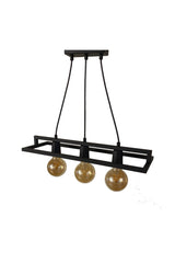 Retro Black Triple Row Chandelier - Swordslife