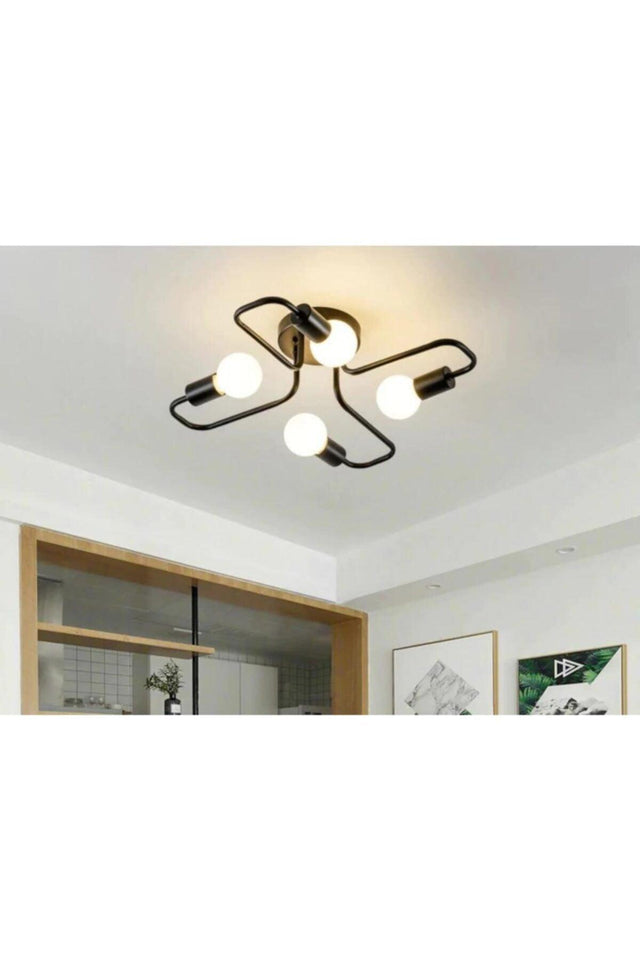 Retro Modern New Style Turning 4-Piece Chandelier - Swordslife