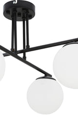 Rod 4 Piece Black and White Glass Chandelier - Swordslife