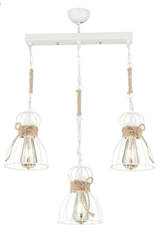 Roselinda 3 Rope Chandelier White - Swordslife