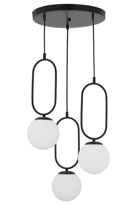 Round 3 Black and White Glass Chandelier - Swordslife