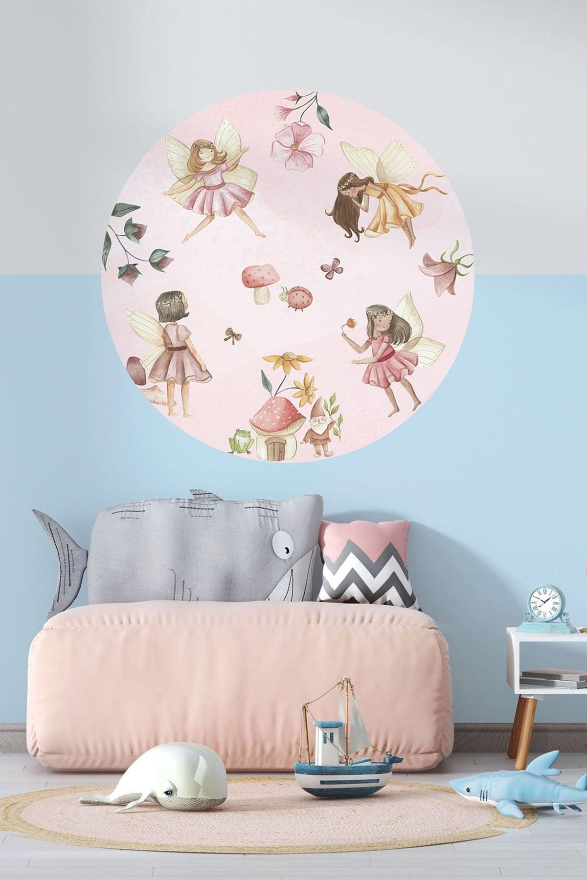 Round Circle Pink Wall Sticker - Swordslife