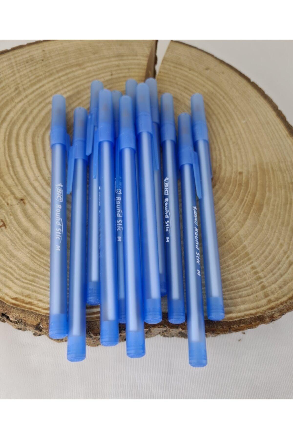 Round Stic Blue 12 Pcs Ballpoint Pen