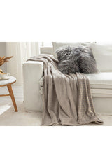 Royal Glow Foil Printed Super Soft Tv Blanket 130x170 cm Gray - Swordslife