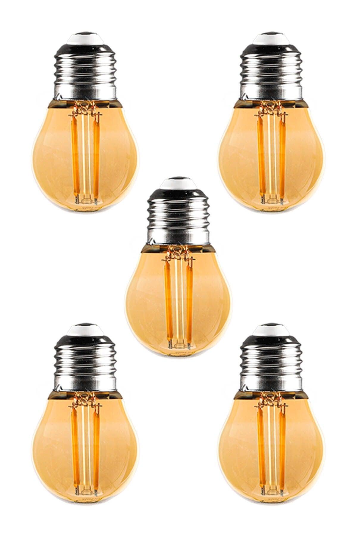 Rustic Led 5 Pcs Bulb Yellow Ball