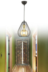 Rustic Masis Single Pendant Lamp Black - Swordslife