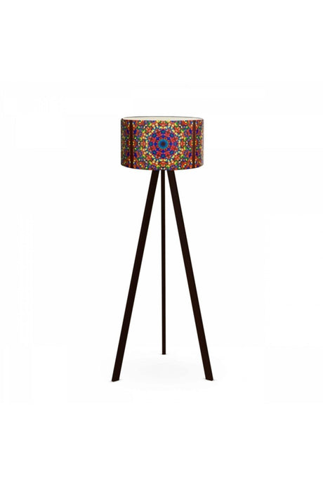 Rustic Patterned Wooden Tripod Floor Lamp Ayd-2793 - Swordslife