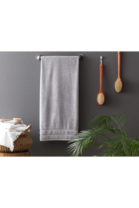 Ryella Dobby Bath Towel - Gray - 80x150 Cm - Swordslife