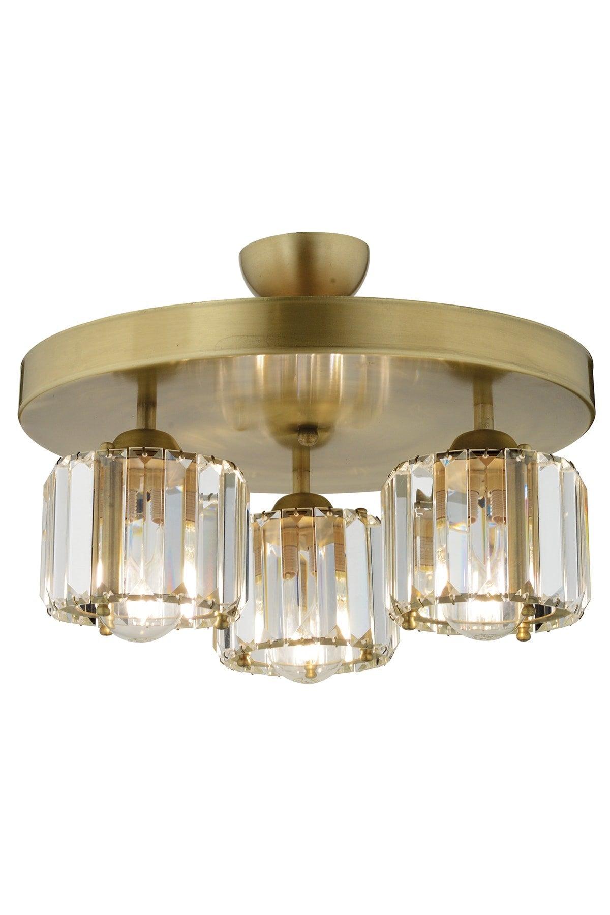 Sabrina 3L Runde ehemalige Plafonyer Crystal Stone Modern Design Kristal Hall Chandeler - Swordslife