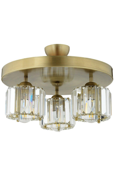 Sabrina 3L Runde ehemalige Plafonyer Crystal Stone Modern Design Kristal Hall Chandeler - Swordslife