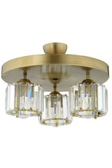 Sabrina 3L Runde ehemalige Plafonyer Crystal Stone Modern Design Kristal Hall Chandeler - Swordslife