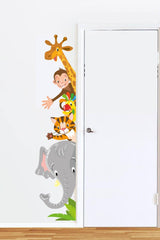 Safari Animals Container Wardrobe Wall Sticker Set - Swordslife