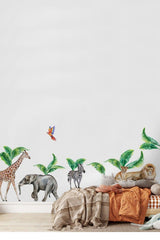 Safari Diary Gorgeous Animals Kids Room Wall Sticker Set - Swordslife