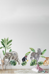 Safari Diary Gorgeous Animals Kids Room Wall Sticker Set - Swordslife