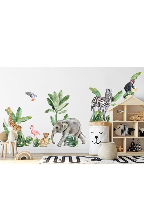 Safari Diary Gorgeous Animals Kids Room Wall Sticker Set - Swordslife