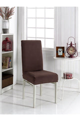 Chair Cover Dark Brown Color Lycra Washable 1 Piece - Swordslife