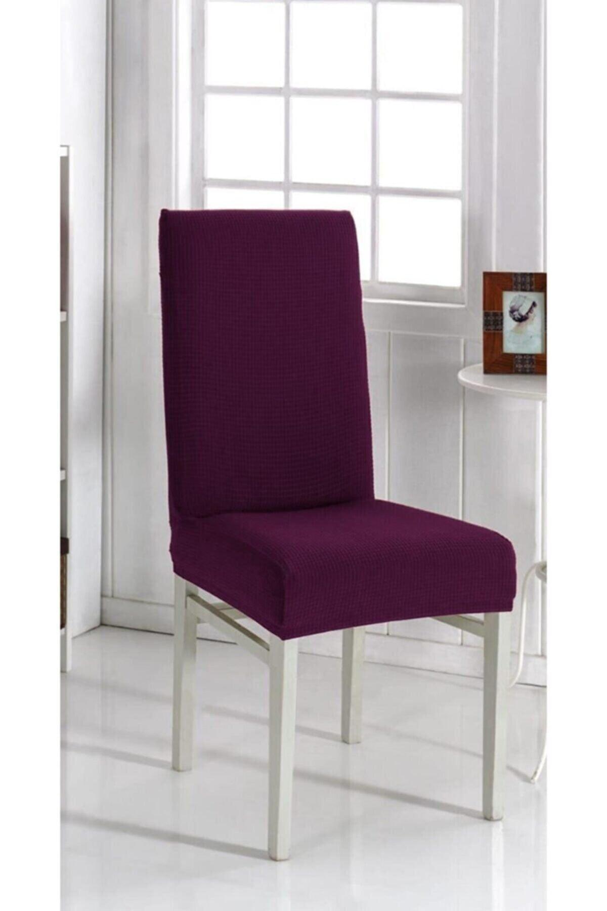 Chair Cover Purple Color Lycra Washable 1 Piece Elastic Chair Cover - Swordslife