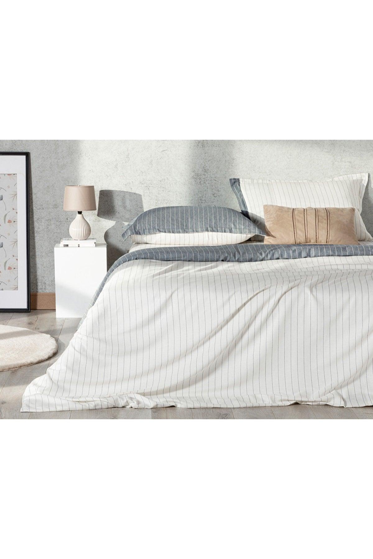 Gentle Pinstripe Twill Single Duvet Cover