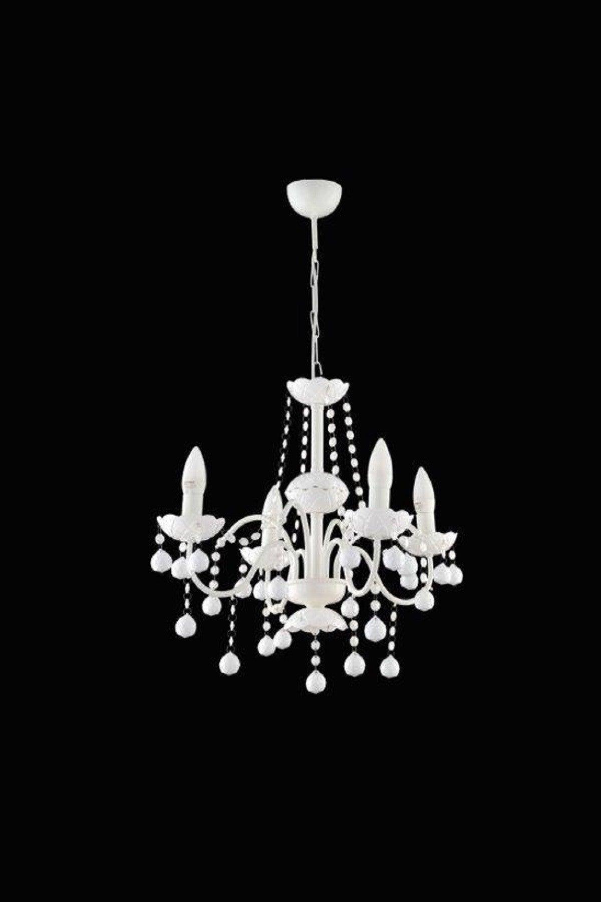 Santana 4 Piece Chandelier White - Swordslife