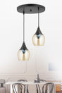 Sante 2-Set Black Honey Glass Modern Pendant Chandelier - Swordslife