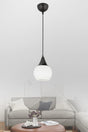 Sante Single Black and White Glass Modern Pendant Chandelier - Swordslife