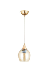 Sante Single Gold Honey Glass Modern Pendant Chandelier - Swordslife