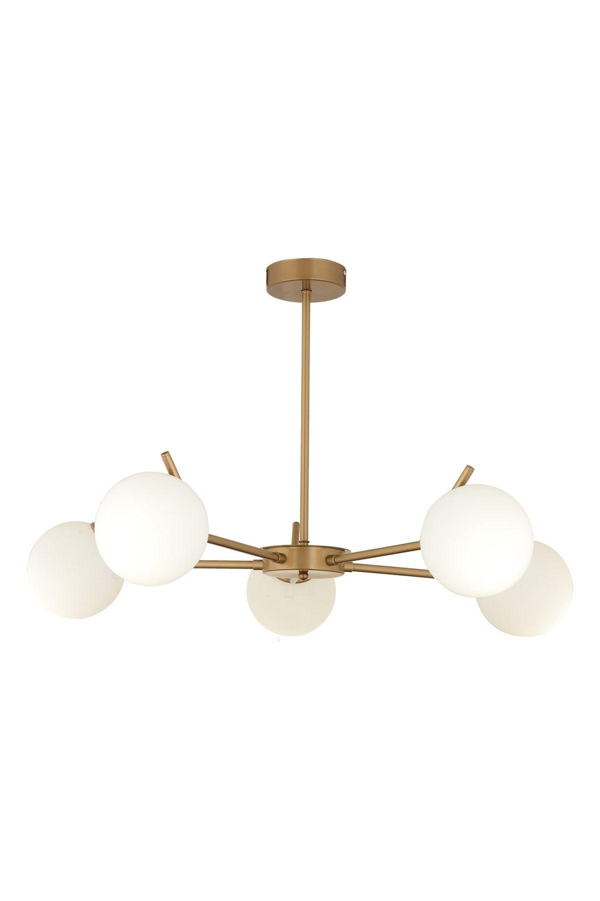 Sara 5Li Älteres gefärbtes weißes Glas Modern Young Room Dining Tisch Top Salon Chandelier - Swordslife