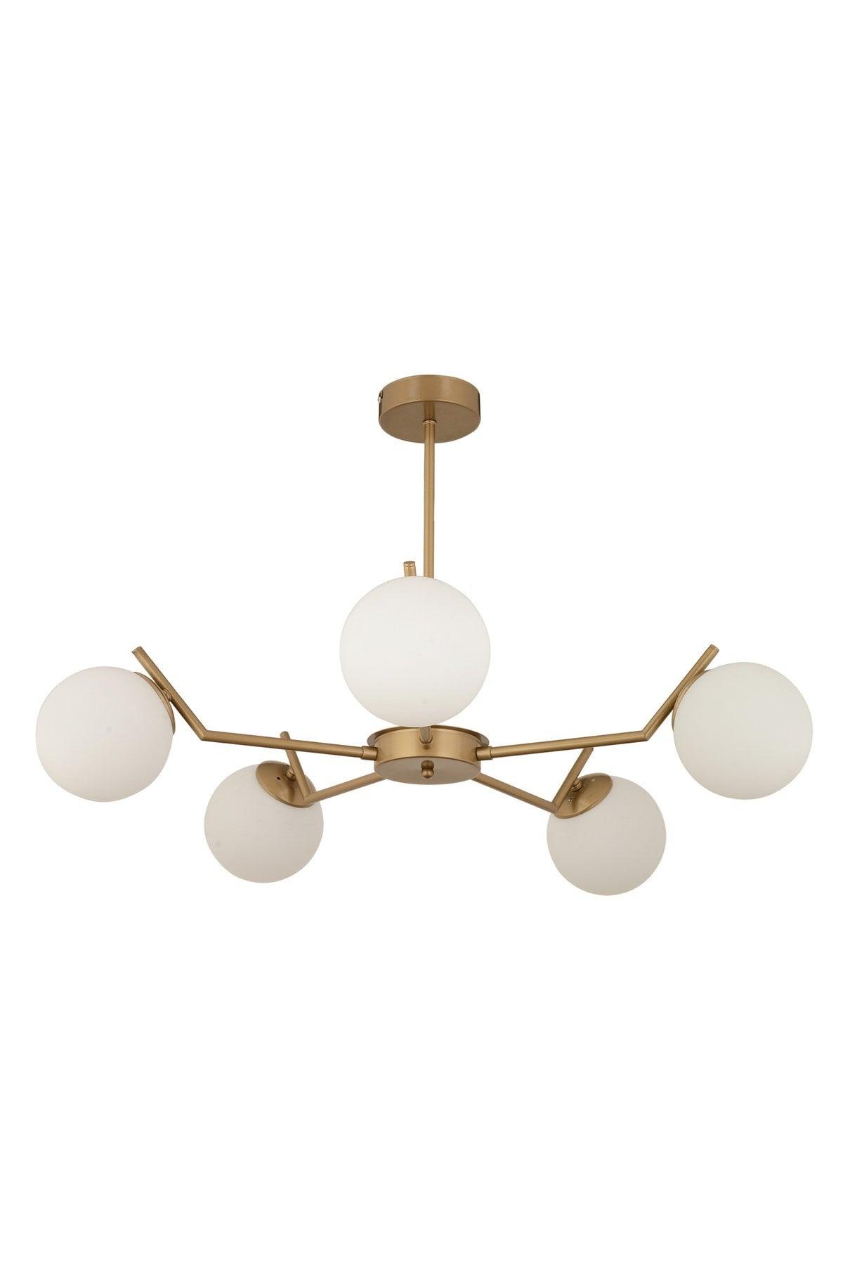 Sara 5Li Älteres gefärbtes weißes Glas Modern Young Room Dining Tisch Top Salon Chandelier - Swordslife