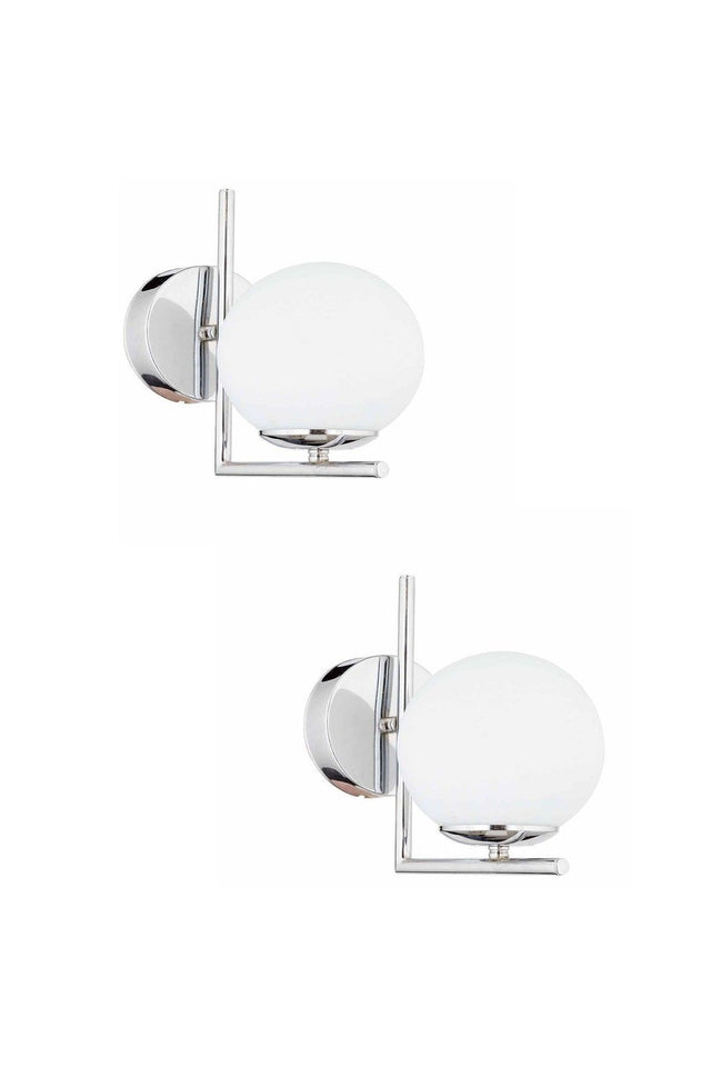 Sara Chrome Plated Wall Lamp Set of 2 Wall Sconces Modern Wall Sconce For Bedroom-Bedhead-Bathroom - Swordslife