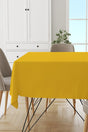 Yellow Plain Table Cloth Thai Feather Velvet Stain Resistant Washable Woven Fabric Plain Solid Color Mso016 - Swordslife