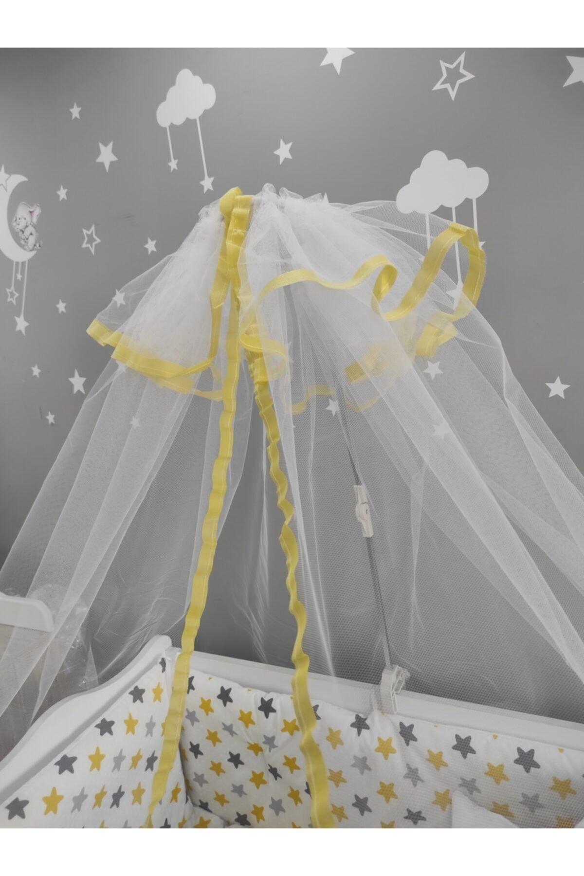 Yellow Star Baby Crib Sleeping Set 60x120 9 Pcs Mosquito Net And Apparatus Gift - Swordslife