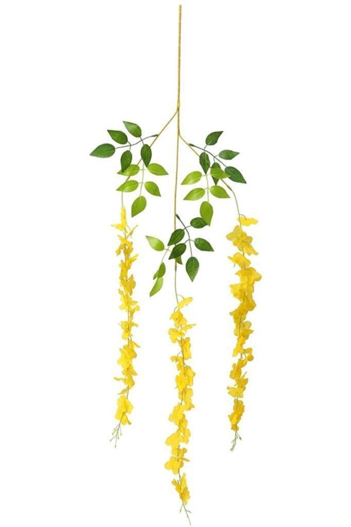 Dangling Artificial Flower Acacia Yellow Color 80 Cm 12 Pieces Vineyard With 3 Dangling Branches - Swordslife