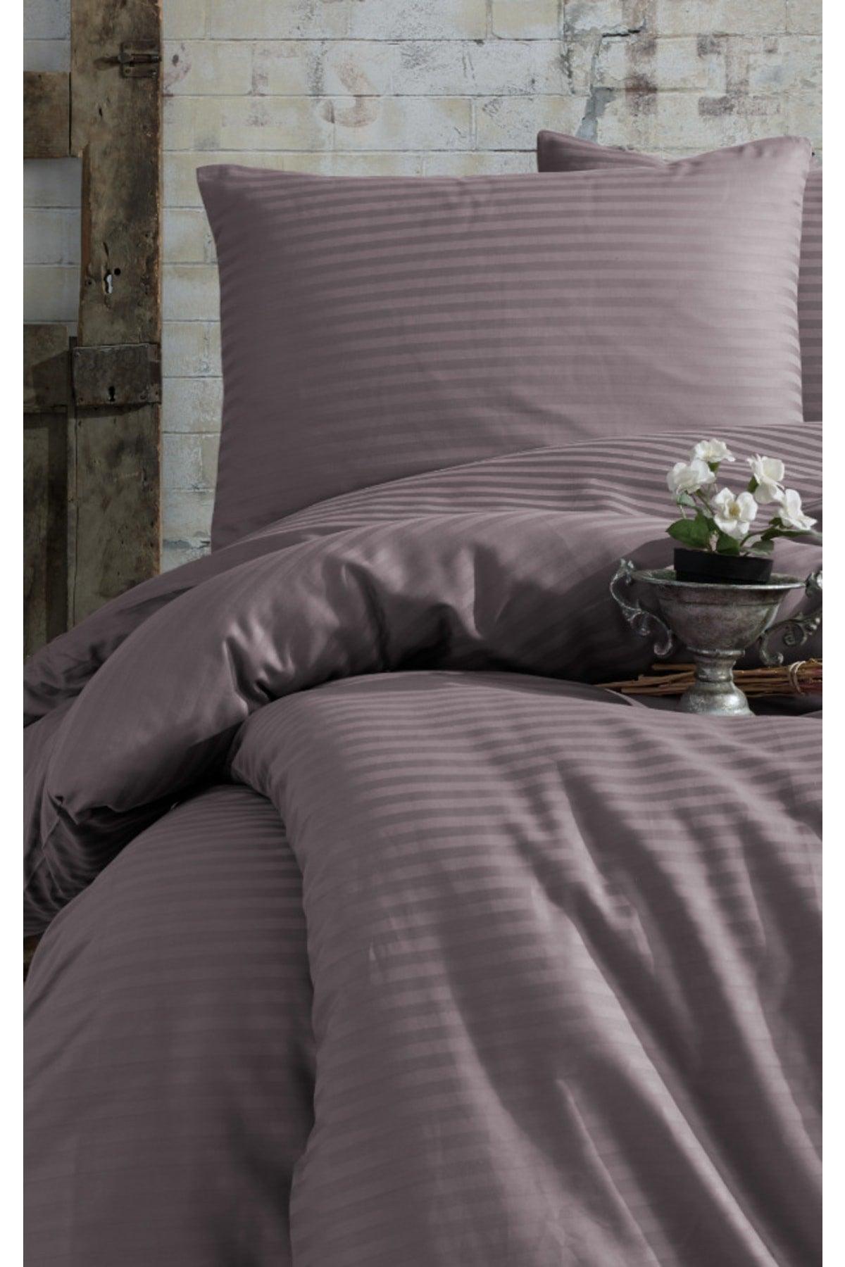 Satin Double Duvet Cover Set-Plum - Swordslife