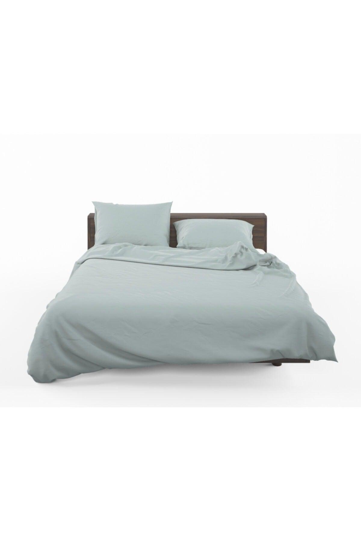 Satin Mint Green Duvet Cover Set