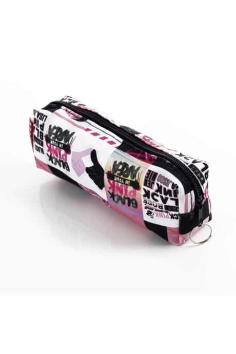 Black Pink Pattern Pen Holder