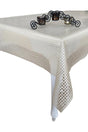 Transparent Coated Knitted Straw Patterned Pvc Oilcloth Table Cloth Cream - Swordslife