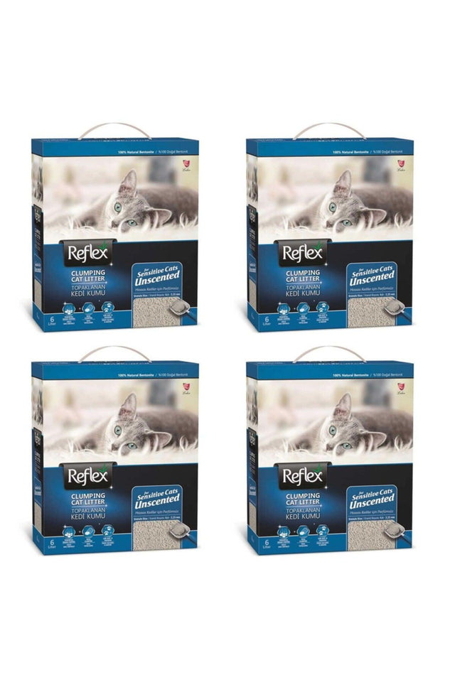 Sensitive Unscented Cat Litter 6 Lt 4 Pcs