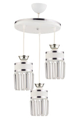 September 3 Suspension Tray White Chrome Crystal Stone Gilded Modern Luxury Chandelier - Swordslife