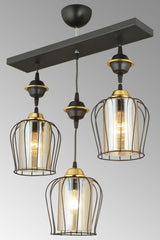 Sequential Black 3-Set Parachute Downward Facing Luxury Chandelier - Swordslife