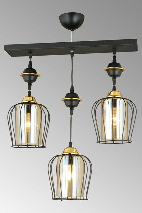 Sequential Black 3-Set Parachute Downward Facing Luxury Chandelier - Swordslife