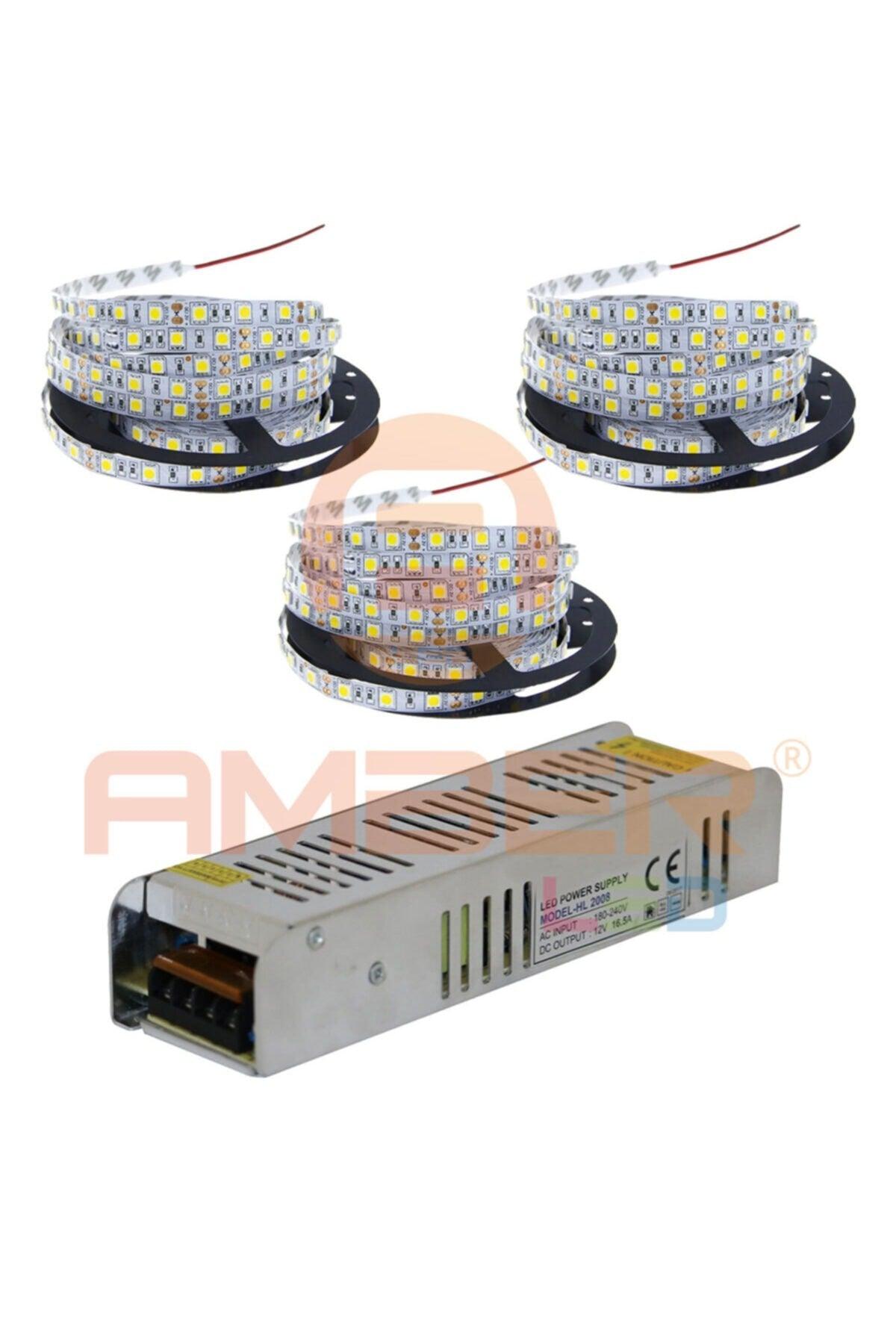 Led Strip 3 Chip Indoor Amber 15 m + 12v