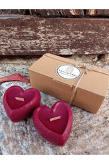 Valentine's Day Candle Heart Red Candle Set of 2 - Swordslife