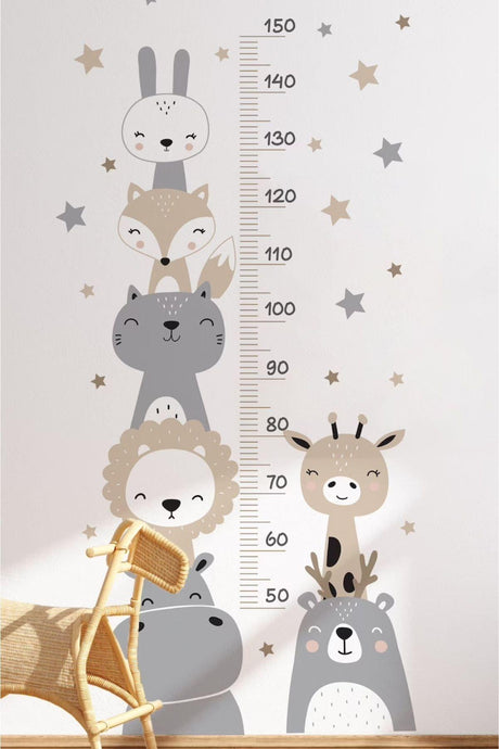 Cute Friends Height Gauge Kids Room Wall Sticker - Swordslife