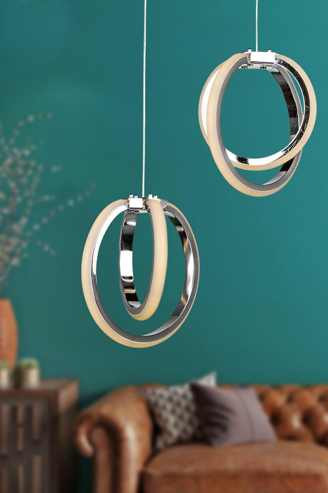 Sezen Led 2 Chandelier Chrome - Swordslife