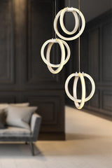 Sezen Led 3rd Chandelier White - Swordslife